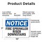 Signmission Fire Sprinkler Riser Downstairs OSHA Notice Sign, Plastic, 10in W x 7in L, 2PK OS-2PACK-NS-P-710-L-12675 - alternate 3
